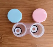 2 uds. De lentes de contacto de Color para Halloween, Cosplay de Anime, lentillas de ojos góticas, Manson de colores blanco, negro y rojo, lentes de contacto