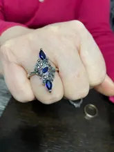 Clásico de moda de anillo de boda azul exquisito anillo de circón para mujer 2020 nueva moda joyería de la boda de regalo de Año Nuevo