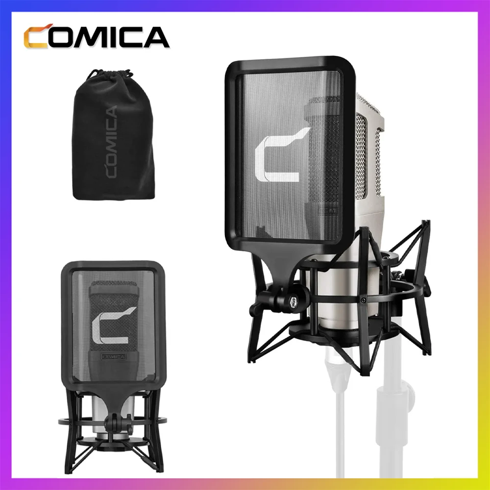 COMICA STM01 USB Studio Condenser Microphone with Real-time monitoring large diaphragm condenser microphone for broadcasting bluetooth microphone