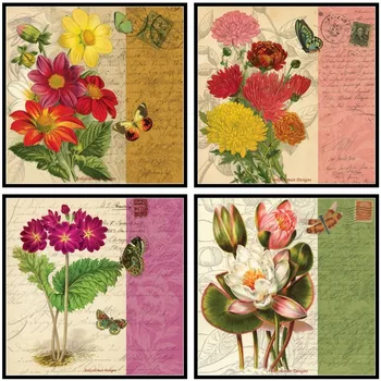 

Embroidery Counted Cross Stitch Kits Needlework - Crafts 14 ct DMC Color DIY Arts Handmade Home Decor - Bookmark Botanical