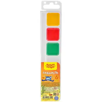 

Set of honey watercolor paints multi-pulti "raccoon in the Red Sea" in plastic packaging, 6 colors