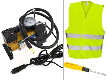 

Compressor DolleX 12V 14 A, 10 Atm, L/min + vest + screwdriver