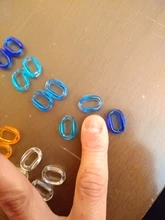 50 Uds./eslabones de cadena acrílicos transparentes de 15x10mm, accesorios para hacer joyas