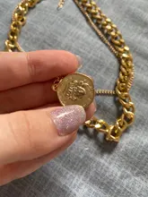 Modyle-collares de Color dorado estilo Punk Vintage, cadena gruesa, collares y colgantes, joyería para mujer, venta al por mayor