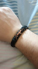 Pulsera de murciélago de cuero negro Vintage para hombre y mujer, cadena de cuerda hecha a mano, pulseras con abalorio de murciélago, accesorios de joyería A700