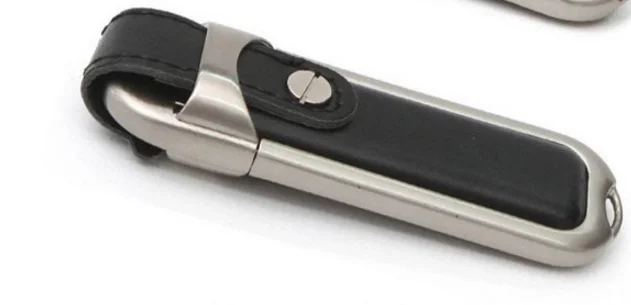 Кожа U диск кожа коричнево-черная кожа модель 2,0 4 ГБ usb флэш-накопитель 8 ГБ, 16 ГБ и 32 Гб флэш-накопитель - Цвет: Черный
