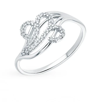 

Silver ring with cubic zirconia sunlight sample 925 test