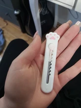 MINKYS-Mini cuchillo de bolsillo con Gato Kawaii, utensilio de utilidad artística, caja Express, cortador de papel, hoja rellenable para envolver, papelería