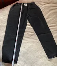 Pantalones vaqueros de estilo Boyfriend para mujer, pantalón de cintura alta, suavizante de talla grande, pantalones bombachos vaqueros de longitud completa, Retro Azul, gris, 4xl, 5xl