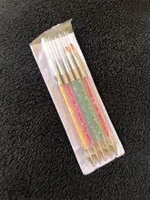 5 unids/set uñas arte pluma 2 en 1 doble termina salpican dibujo pintura Gel UV de polaco cepillo de uñas de arte puntillo herramientas