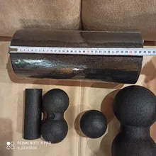 3/5 Uds Yoga de rodillos de masaje y pelota para hacer ejercicio juego de rodillo de espuma para el dolor de espalda auto-miofascial tratamiento Pilates músculo de ejercicios