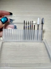 Caja de almacenamiento de brocas de acrílico, recipiente de exhibición de soportes vacíos, cortador de carcasas de uñas para fresadora, accesorios de manicura, BE867