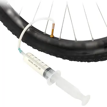 

Bicycle Vacuum Tyre Tube Tyre Repair Self Fluid Filling Tool Hose Syringe Set Accessories 60Ml Self-Rehydration