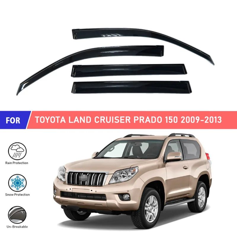 Window deflectors for Toyota Land Cruiser Prado 150 2009 2013 car