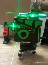 Laser-Level 12-Lines Green HILDA Vertical-Cross Super-Powerful 360-Horizontal And 3D