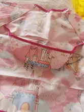 Baberos Bandana para bebé, bonitos Baberos de dibujos animados coloridos, impermeables, para comer, dibujo de manga larga, delantal, babero de autoalimentación para bebé