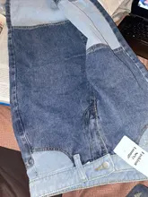 Iamhotty-Vaqueros rectos de retales para mujer, ropa de calle desgastada Vintage de cintura alta para novios, Mom y2k, 2020