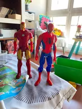 Figuras de acción de Los vengadores de Marvel de 30cm, Thanos, Hulkbuster, Iron Man, Capitán América, Thor, Lobezno, Pantera Negra