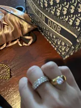 Anillo de compromiso de boda para hombre y mujer, sortija grande de acero de titanio y circón, oro de compromiso, regalo de San Valentín