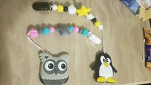 Joepada collar dentición bebé precioso Koala búho caballo del bebé mordedor Molar juguete para regalo mapache perlas de silicona de grado de alimentos
