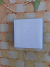 Minitiger-Panel de cristal de lujo, Interruptor táctil de pared estándar europeo, 1 entrada, 1 vía