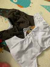 Pañal de tela para bebé, de bambú, carbón vegetal, lavable, reutilizable, con doble fuelle, 3-15kg, 8-36 libras, sin inserto, 1 unidad