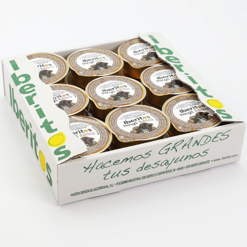 IBERITOS-tray Pringa Iberica 18x23g monodose in each tray-tray 18x25g PRINGA afbeelding