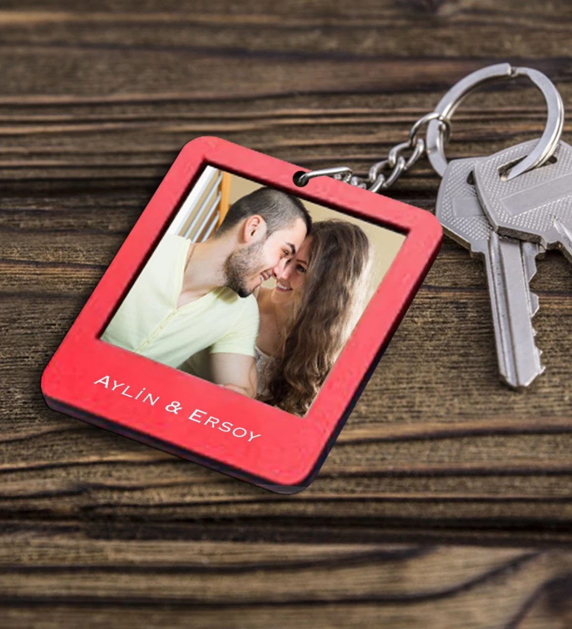 Personalised Polaroid Photo Keyring Memories Christmas Gift for Husband Wife