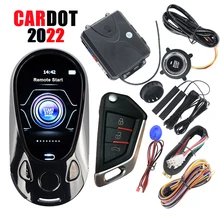 CARDOT-sistema de alarma de arranque de motor para coche, llave Digital BT, App, teléfono inteligente, LCD, alarma de coche, Control remoto, PKE, entrada sin llave