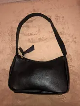 Bolso de piel sintética suave para mujer, bolsa de hombro pequeña de diseño a la moda, Color sólido Retro, Color púrpura