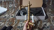 Kitchen Faucet Sink-Mixer Bathroom-Basin Double-Handle Brass/chrome-Polish 360-Swivel
