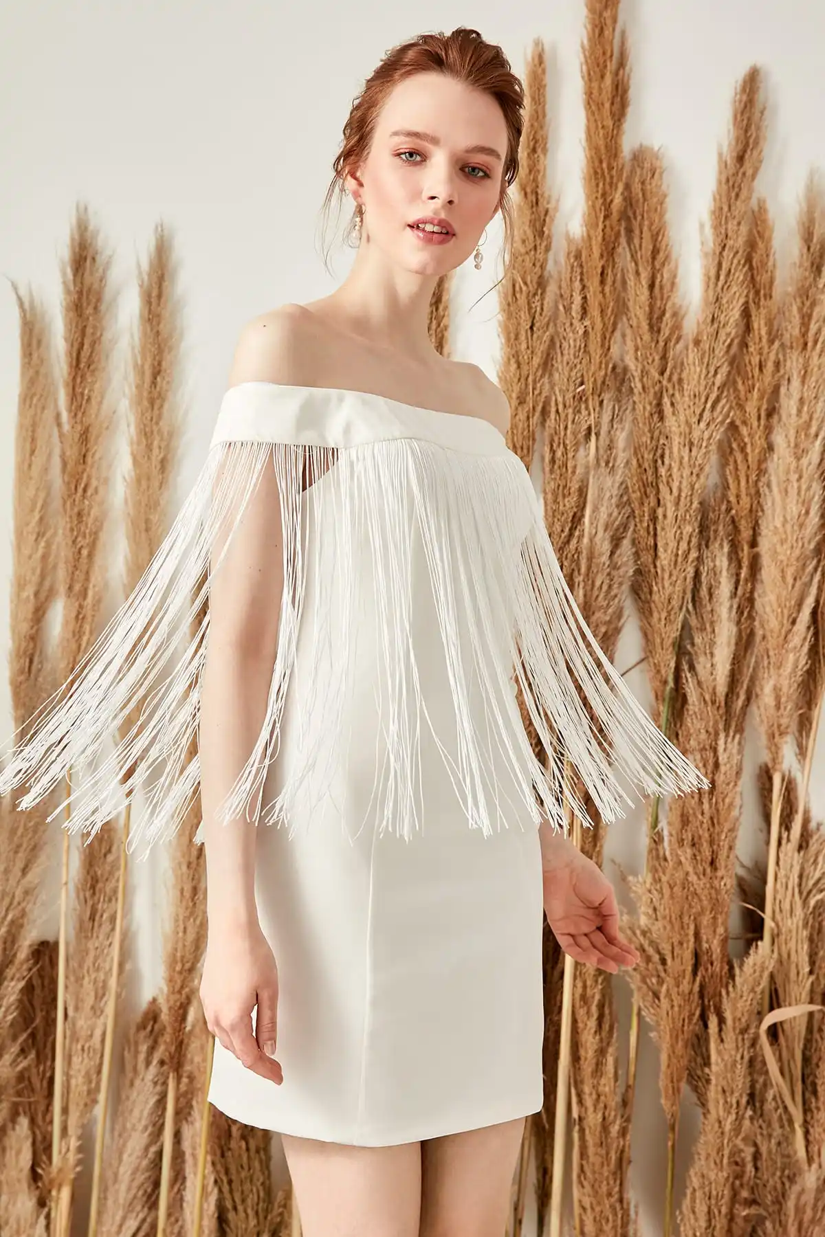 Trendyol платье с кисточками TPRSS19UZ0064|Платья| |