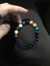 Pulsera de piedra Natural de galaxia para hombres y mujeres, pulsera curativa de constelaciones de los once del universo, joyería misteriosa