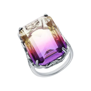 

Silver ring with sieve and cubic zirconium sunlight sample 925