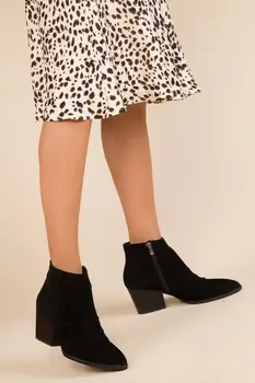 

SOHO Ladies Fashion Ankle Boots Women Elegant Charming Pointed Low Heels Shoes Female High Quality Solid Color Boots 13792