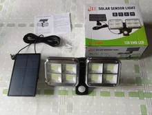 Solar-Lights Wide-Lighting IP65 Outdoor Waterproof 20w 120led with Adjustable-Head Angle