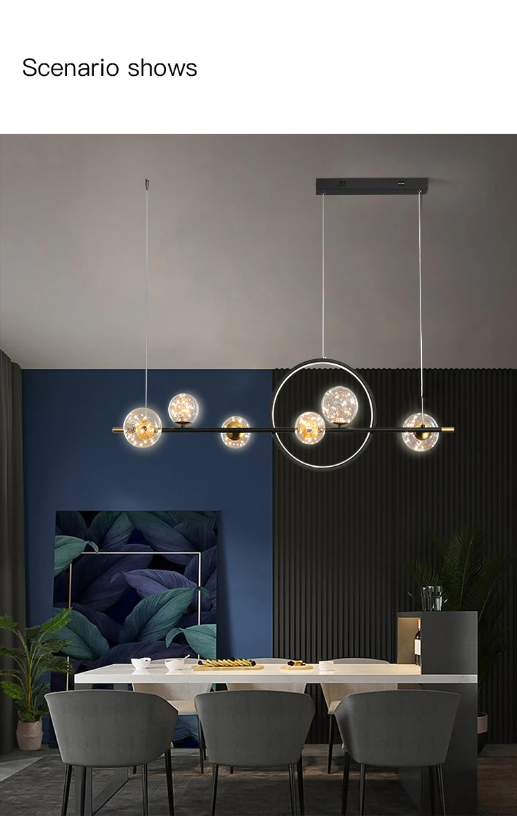 entryway chandelier New Modern LED Pendant Lamp Glass Ball Chandelier For Dining Room Kitchen Living Room Bedroom Star Design Ceiling Hanging Light dining room light fixtures