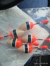 Flotador de deslizamiento de pesca, 5 unids/lote, 15g, 5g, Balsa, de madera, 5 colores