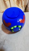 ZK60 2 en 1 de los dedos spinner de juguete para dedos cubo mágico dedo Gyro de estrés socorro creativo rompecabezas frijoles mágicos de Chico, regalo de juguetes,