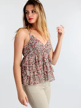 

MIMOSA Top sleeveless flower dress with ruched