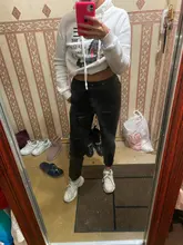 Pants Trousers Women Drawstring Female High-Waist WOTWOY Spliced Loose Autumn Straight