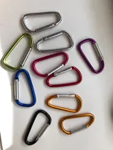 LLavero de mosquetón con Clip para 20 piezas, ganchos de bloqueo de anillo en D, mosquetón de aluminio en forma de D, mochila para el hogar, Camping y senderismo