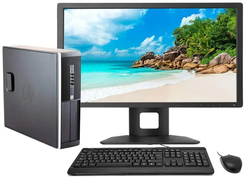 Hp Elite 8300-full desktop computer + screen 23 'Intel Core i5-3470, 8GB RAM, 500GB HDD, WIFI,DVD, Windows 10 Pro