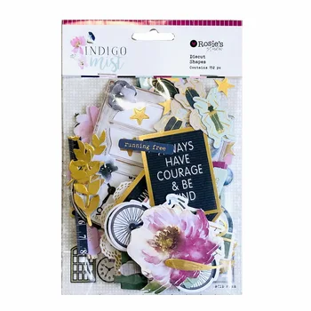 

CRZCrafter 152pcs Printed Paper Diecut Shapes Ephemera Embellishments Foil Holographic Design Scrapbooking Cardmaking Decoration