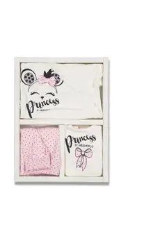 

Princess Baby Girl Set with 5 Bows Hospital Outlet Pink