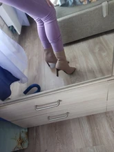 Aphixta-Botas de tacón de hoja de Metal para mujer, Botines de tacón de aguja, de tela elástica, puntiagudas