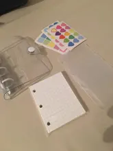 Minilibro de mano con hojas sueltas para estudiantes, carpeta de anillas transparente, accesorios de oficina Kawaii