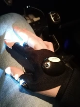 Guantes de pesca con linterna LED para exteriores, guantes de medio dedo con iluminación ligera, para pesca nocturna, Camping salvaje, mano izquierda y derecha, 1 Uds.