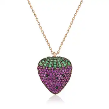 

KUTAYDAN 925 Sterling Silver Strawberry Lady Necklace