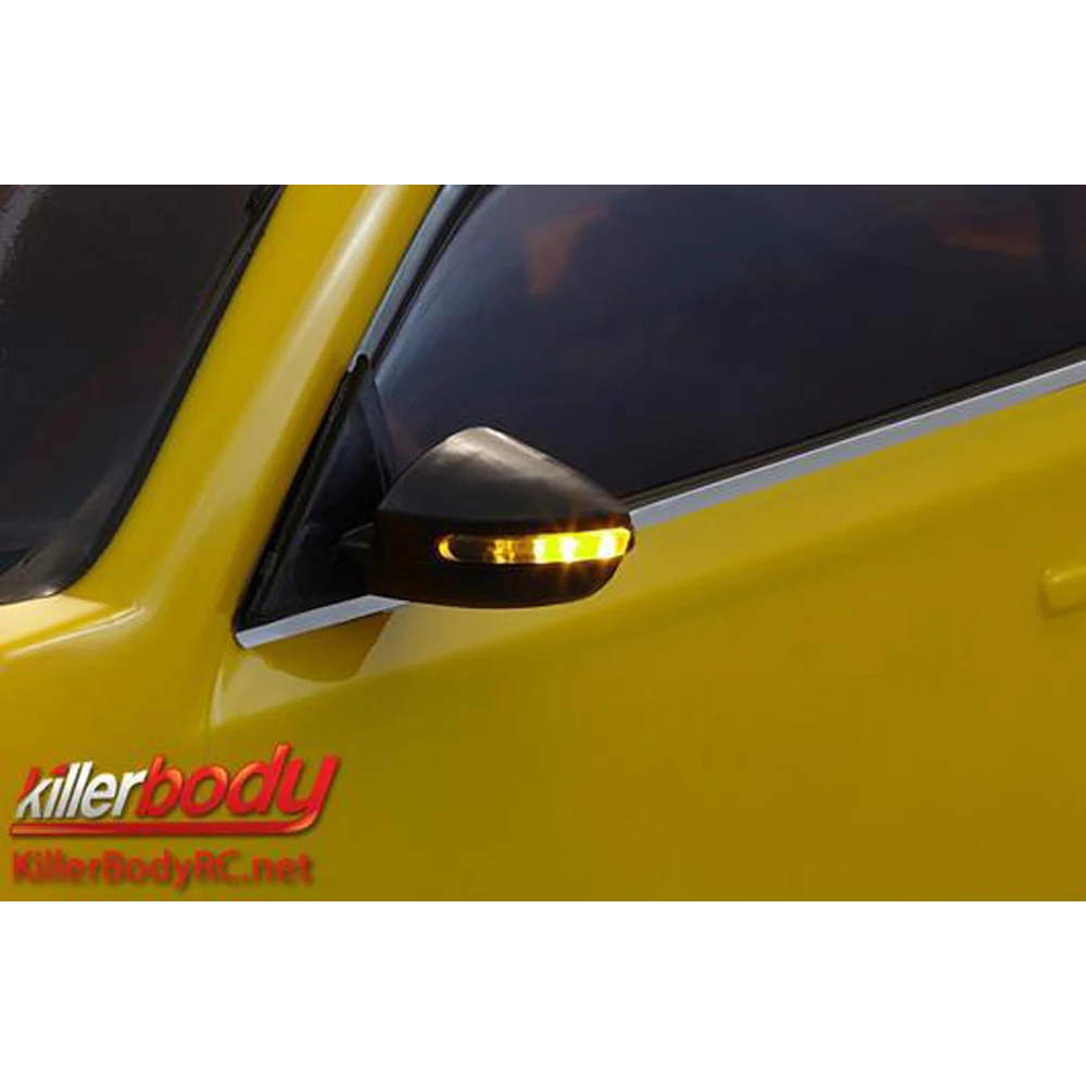Killer Body. Specchi Retrovisori Con Led Per Auto Rc 1/10. Per Corpi Radiocomandati. Led Rc. Spedizione Gratuita